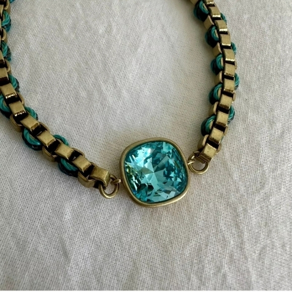 Stunning Silpada K&R Aqua Gem Bracelet RETIRED - Picture 3 of 6